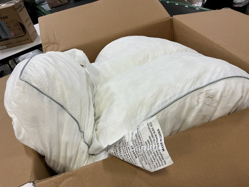 Condition photo showing As Is for Decroom 4 Inch Memory Foam Mattress Topper Twin for Back Pain Relief, Filled with Breathable Memory Foam Pillow Topper Soft Fluffy Supportive Bed Mattress Pad, 75x39x4 Inch Twin White