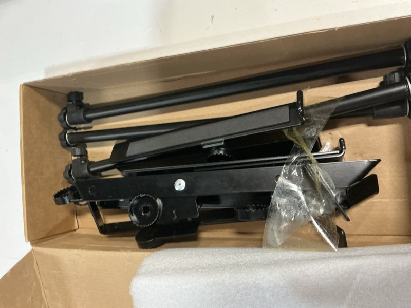 Condition photo showing As Is for yskjyxgs Portable DJ laptop stand; adjustable tilt angle and width, anti-slip design, DJ stand for l