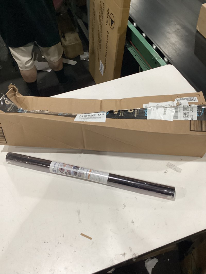 Condition photo showing New/Like New for rabbitgoo one way privacy window film window tint for home with tools, uv blocking heat control static cling no glue, daytime privacy see out not in, 23.6 in x 6.5 feet, black silver black silver 23.6" x 78.7"