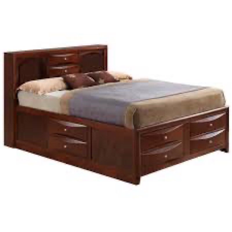 Marilla Storage Footboard Drawers Size: Queen, Color: Cherry only 2 drawers 