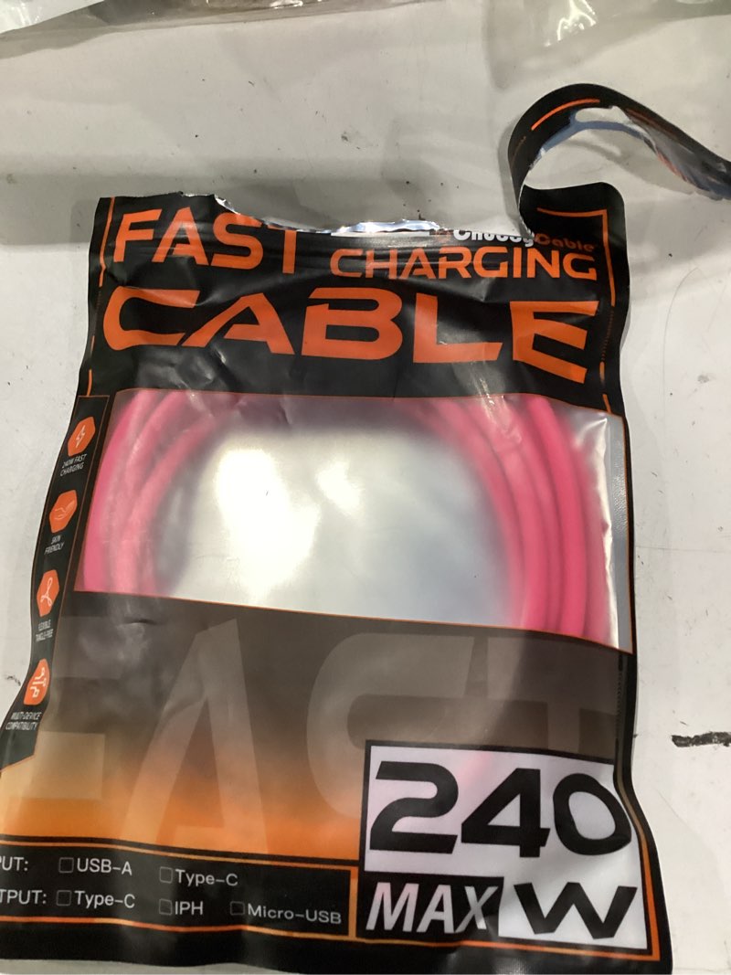 Condition photo showing Good Condition for chubbycable chubby 2.0 usb c 240w fast charging cable silicone soft durable usb c cable extra thick charger cord compatible with iphone 17-15 series ipad, light blue, type-c to type-c, 13.1ft 13.1ft (4m) type c-type c light blue
