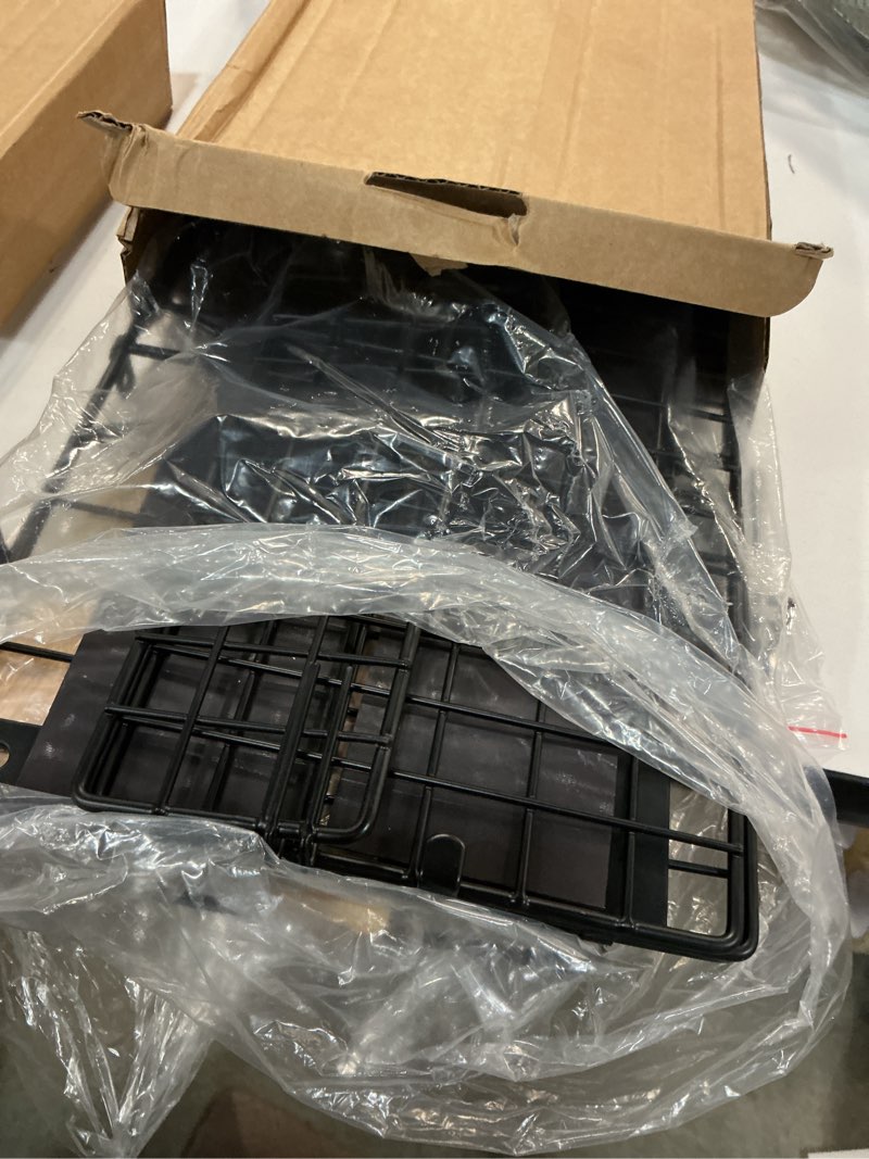 Condition photo showing Good Condition for Magnetic Shelf for Fridge with Wood Lid, Fruit and Vegetable Storage Organizer, Wall Mounted Baskets with 4 Hooks, Magnetic Spice Shelves for Refrigerator, Countertop and Pantry Large