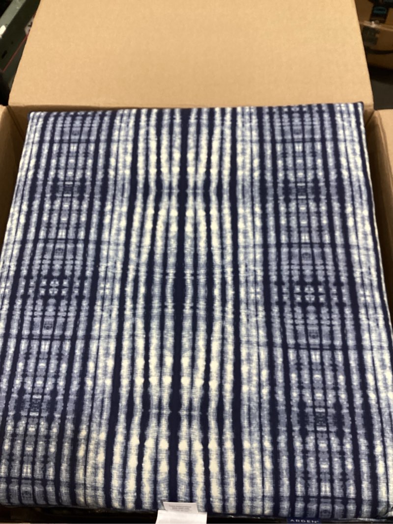 Condition photo showing Good Condition for arden outdoor deep seat cushion set, 24 in x 24 in, weather-proof, rain-proof, fade resistant patio cushion for chair, sofa, and couch blue shibori stripe polyfill blue shibori stripe 1 pack