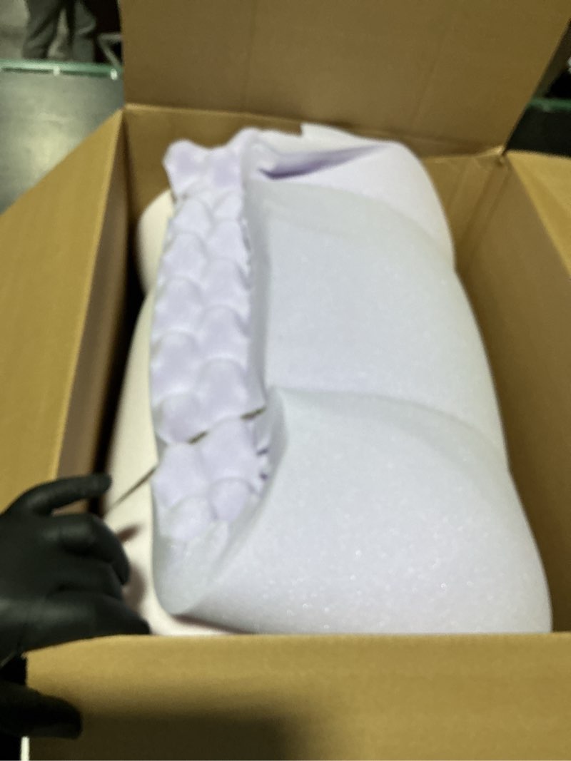 3 inch egg crate queen memory foam mattress topper, lavender scent gel infused foam mattress topper for pressure relief, certipur-us certified queen bed topper, purple, 60"×80" 3 inch queen purple