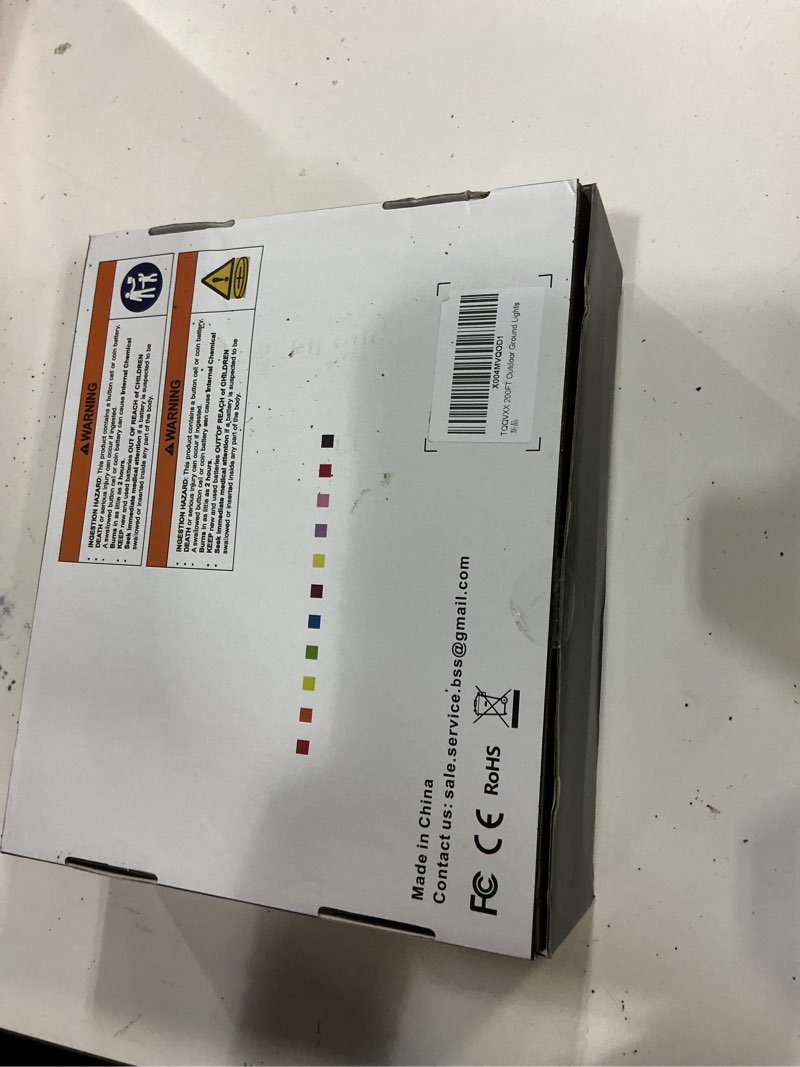 Condition photo showing New/Like New for RGB Outdoor Ground Lights, 200Ft Color Changing Pathway Lights with Remote & App Control, Waterproof Walkway Lighting, Wired for Garden Yard Lawn Patio Best for Holiday Party