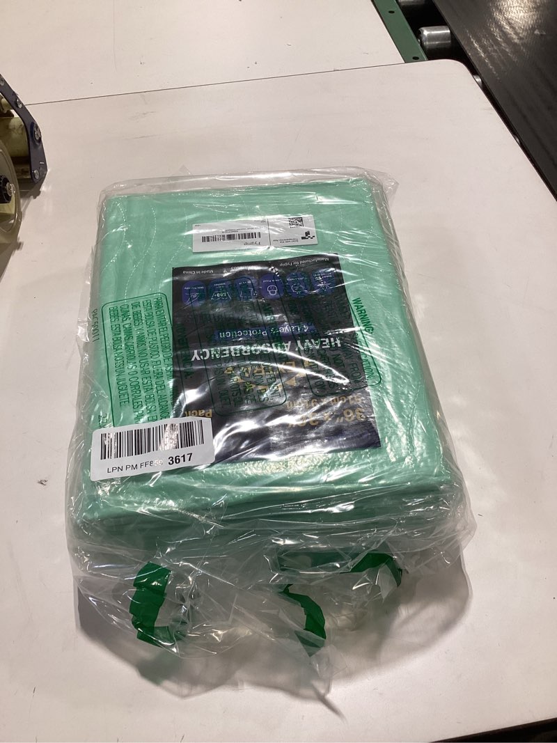 Condition photo showing New/Like New for 4 Pack 36” x 36” Extra Heavy Absorbency Washable Underpads, Waterproof Quick Drying Nursing Incontinence Reusable Washable Bed Pee Pads for Dogs, Diaper Changing & Adults, Green 4 Pack - 36" x 36"