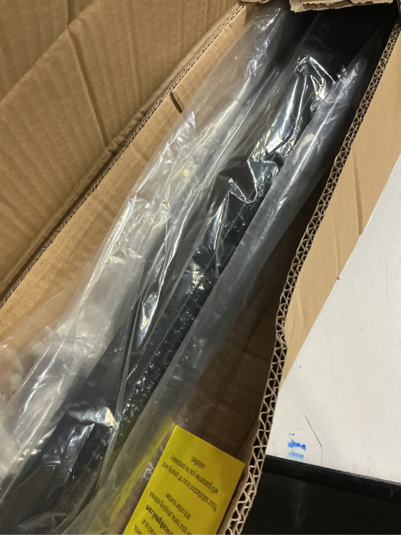 Condition photo showing New/Like New for 10ft black iron railings for indoor stairs, industrial handrail wall mounted, 500lbs load capacity, sturdy stair railing for loft porch deck, 3 sections 10 feet black
