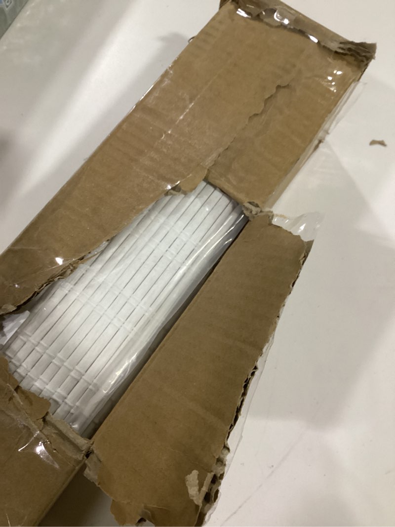 Condition photo showing Good Condition for LazBlinds No Tools No Drill Cordless Bamboo Roman Shades, Light Filtering Window Treatment, Roll Up Bamboo Blinds for Window 22'' W x 64'' H, Ceylon Vintage White Ceylon Vintage White 22'' W x 64'' H