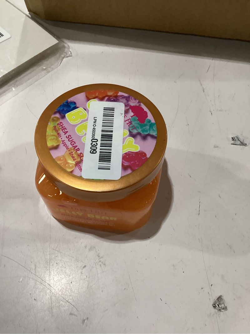 Condition photo showing New/Like New for tree hut jelly bear body scrub, exfoliating sugar scrub, vegan, 18 oz | exfoliating & nourishing with shea butter & essential oils, body exfoliator for all skin types, self care gifts for women jelly bear 18 ounce (pack of 1)