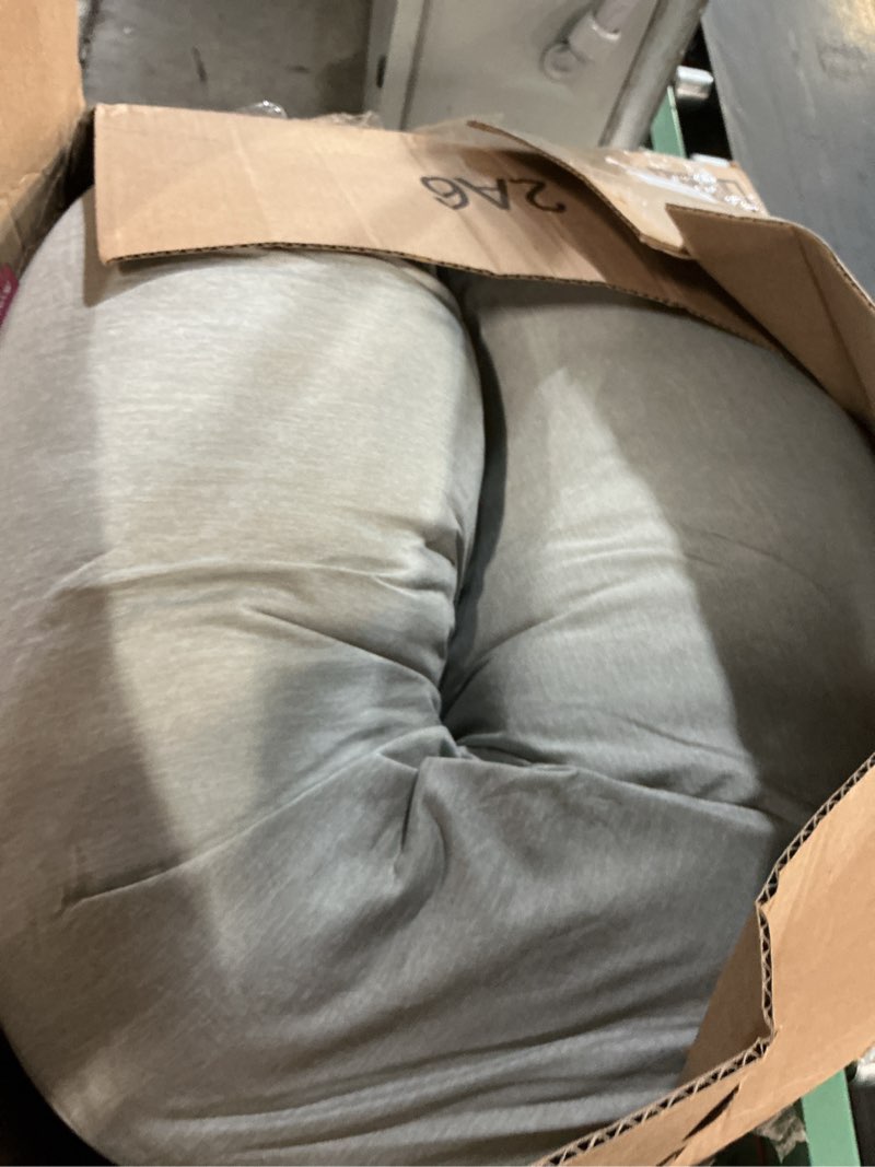 Condition photo showing As Is for momcozy pregnancy pillows with cooling cover, u-shaped full body maternity pillow for side sleepers 57 inch - support for back, hip, belly, legs for pregnant women grey- cooling fabric