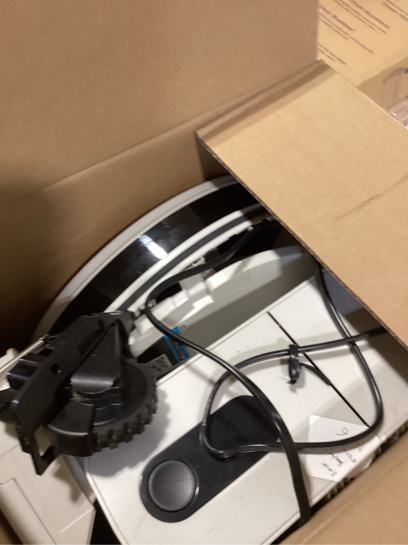 Condition photo showing As Is for shark ai ultra voice control robot vacuum with matrix clean navigation, home mapping, 60-day capacity, xl self-empty base for homes with pets, carpet & hard floors, cool grey matrix clean auto empty (60 days)