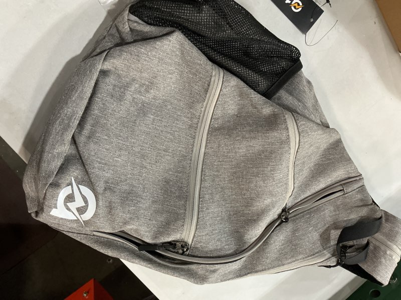 Condition photo showing Good Condition for a11n pickleball bag, reversible crossbody sling bag/backpack for women men, charcoal