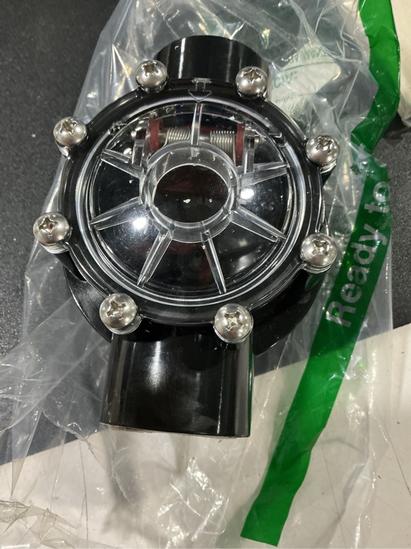 Condition photo showing Good Condition for 7235 check valve 180-dgree,1-1/2-inch to 2-inch replacement for pools and spas straight through flow (black)