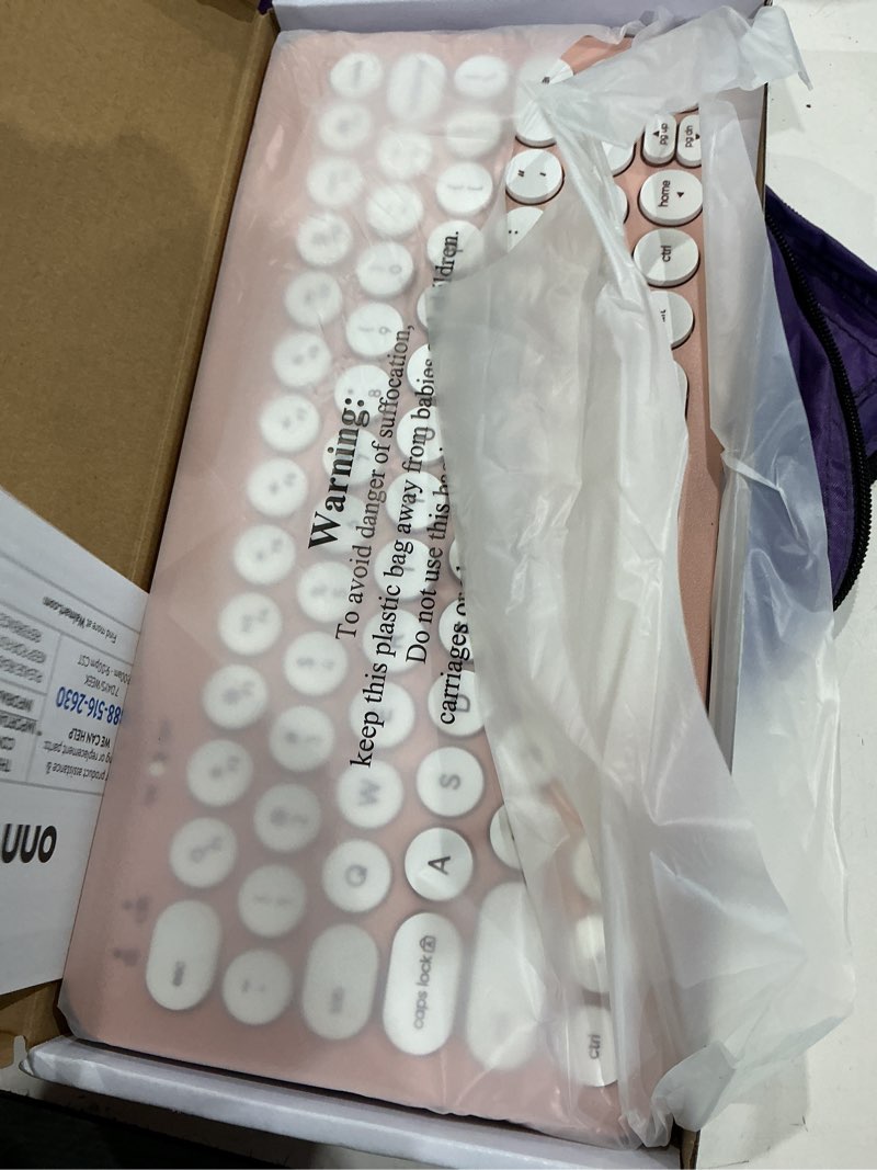 Condition photo showing Good Condition for onn mini wireless office keyboard with usb receiver, pearl blush pink