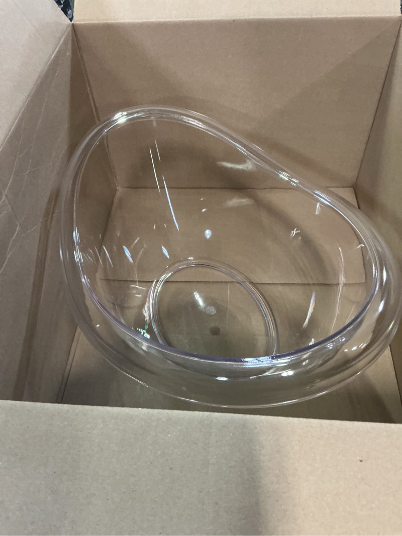Condition photo showing Good Condition for milk bath tub for baby photography - clear acrylic oval photo prop tub, 18.8" × 13.7" × 10.8", curved rim & wide base for newborn & sitter sessions, photographers & parents