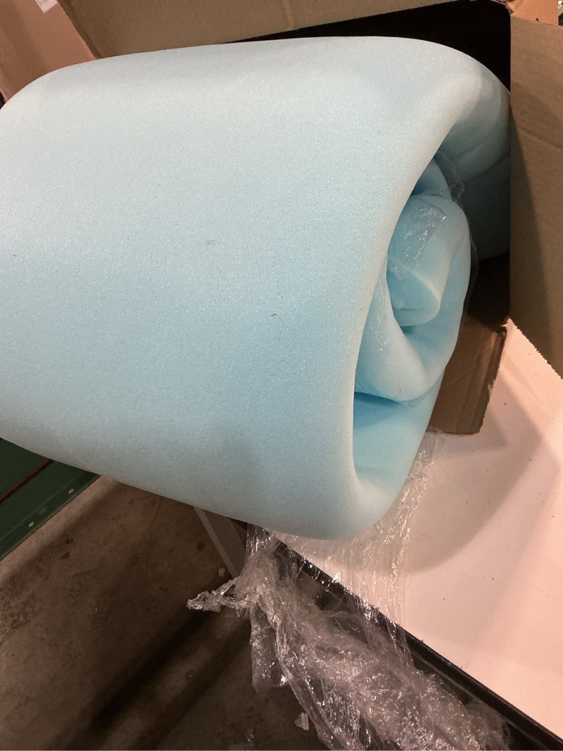 Condition photo showing As Is for dmi foam mattress topper, egg crate foam pad, mattress pad and bed topper for support, air circulation, pressure relief and weight distribution, queen size mattress, 56 x 78 x 2