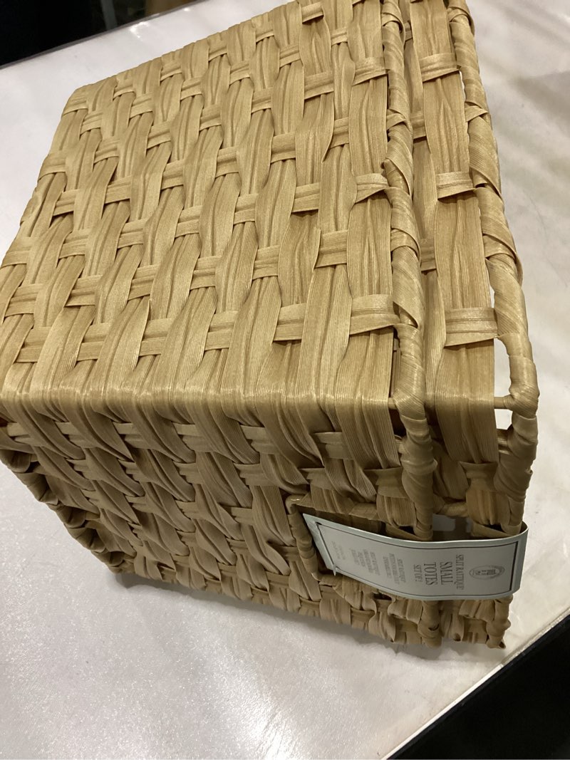 Condition photo showing Good Condition for Whitmor Split Rattique Tote NATURAL 15.5"L x 13.5"W x 10.5"H