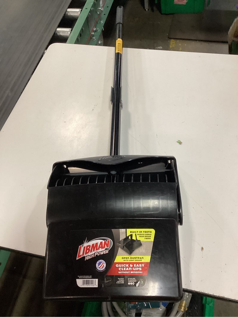 Condition photo showing Good Condition for libman 10-in poly fiber multi-surface angle with dustpan upright broom