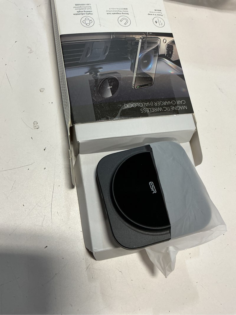 Condition photo showing Good Condition for ESR for MagSafe Car Mount Charger,15W Magnetic Wireless Car Charger, for MagSafe Car Charging, Air Vent Dashboard Phone Holder Mount for iPhone Air 17 Pro Max 16 15 14 13 12, Galaxy S25, Fast Charging MagSafe 15W - Standard