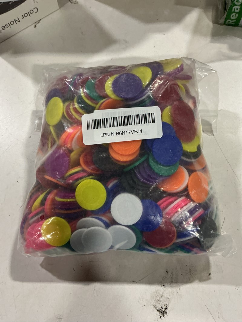 Condition photo showing New/Like New for coopay 1000 pieces 10 colors plastic poker chips, 1 inch bingo chips bulk learning counters disks poker card game, counting markers for math practice, game tokens and teaching rewards, 25 mm 1 inch-1000pcs 10 colors