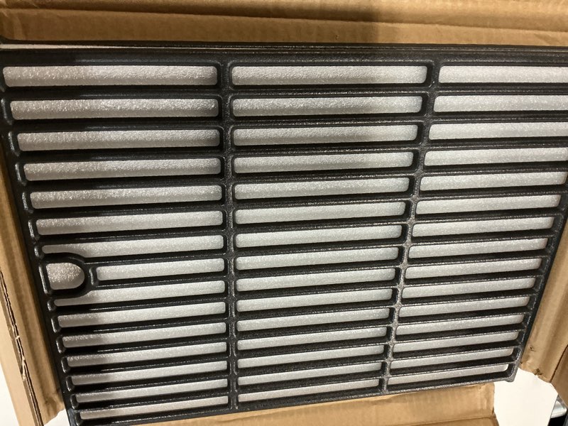 Condition photo showing Good Condition for dcyourhome grill grates for captiva designs gr001 4-burner propane gas bbq grill parts, cast iron cooking grates for captiva designs 4-burner gas grill replacement grates, 16.1" x 12.24", 2-pack