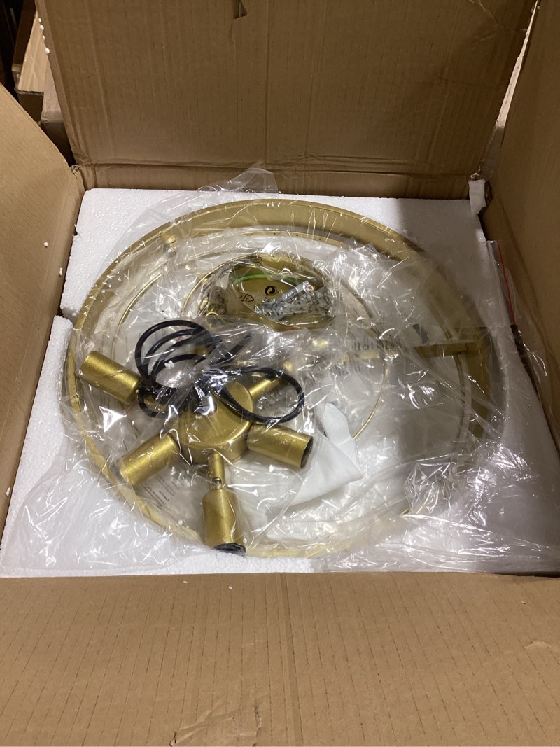 Condition photo showing Good Condition for pendant hanging light fixture semi flush mount round ceiling light