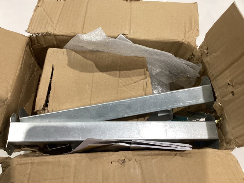 Condition photo showing As Is for Ceiling Fan Mounting Bracket Kit,14.5 Cubic-inches Adjustable Ceiling Fan Angle Mount Box Fits Cathedral Ceiling Angles of 80° or Up, White.