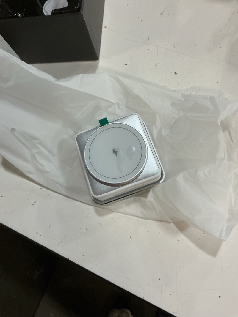 Condition photo showing Good Condition for ?2026 upgraded?wireless charger 3 in 1, foldable wireless charging station with light for apple magsafe charger, travel magnetic charger for iphone 17/16/15/14/13/12 apple watch airpods (20w adapter) white
