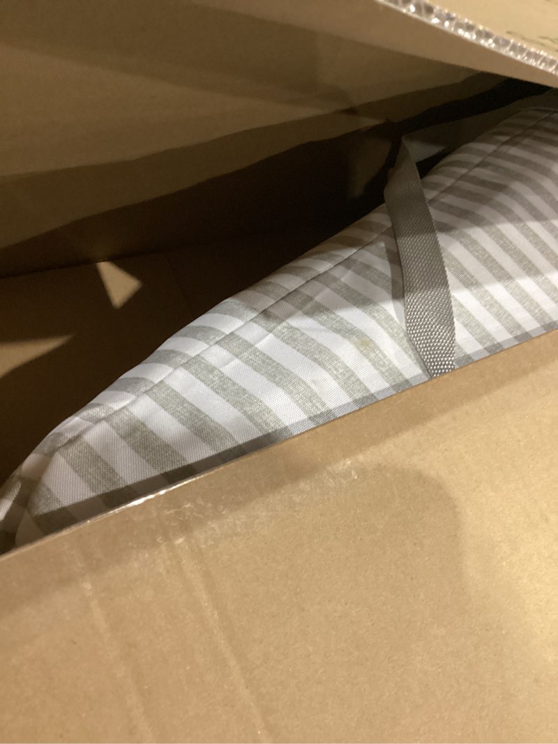 Condition photo showing Good Condition for GAP babyGap Deluxe Play Yard, Grey Stripes