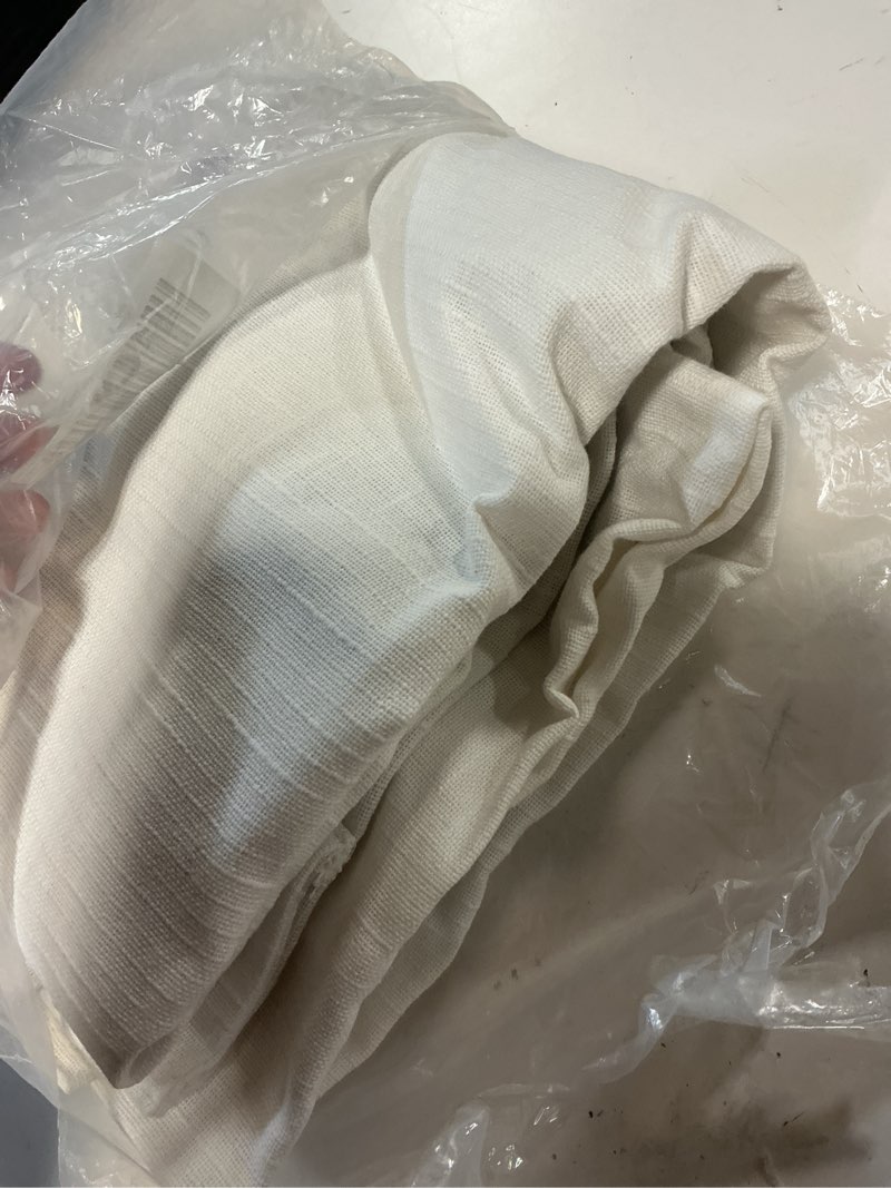 Condition photo showing Good Condition for cotton slub room darkening curtain - single panel, 48x96, white