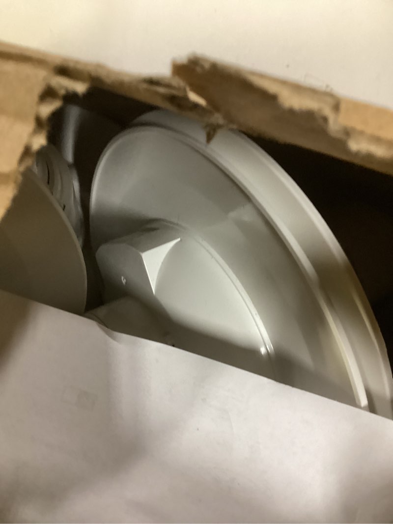 Condition photo showing As Is for soliseed 4 pack 4 inch led can lights length adjustable recessed lights,retrofit downlight etl damp rated,9w=40w,5000k daylight,500lm,dimmable,easy installation,bevel trim,e26 base 5000k(daylight) 4 inch-4 pack