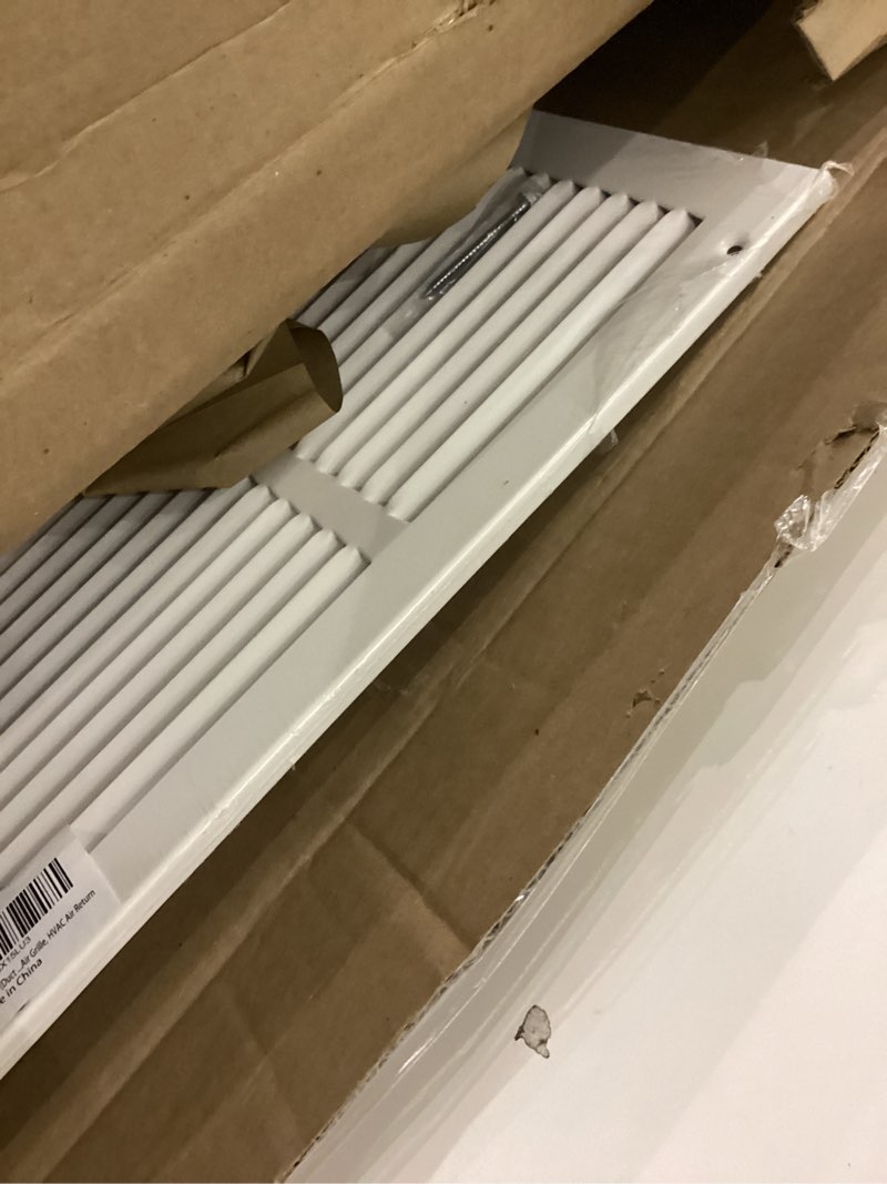 Condition photo showing Good Condition for 24"W x 24"H [Duct Opening Size] Steel Return Air Grille, Air Return Vent Cover for Ceiling and Sidewall - HVAC Air Vent Covers - [Outer Dimensions: 25.75"W x 25.75"H] 24"W x 24"H [Duct Opening]