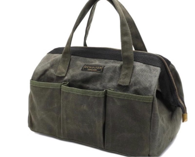 13-inch tool bag, heavy duty wide mouth water-resistant tool bag, tool tote with handle for tools, w