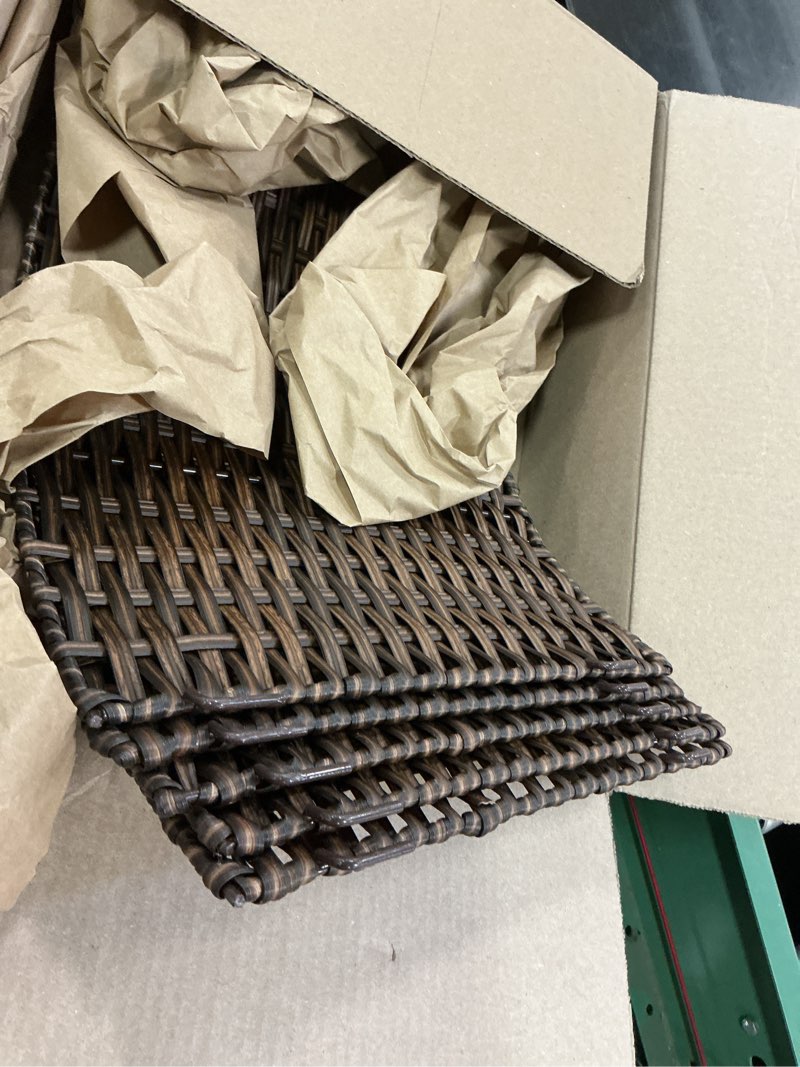 Condition photo showing Good Condition for GRANNY SAYS Christmas Wicker Tree Collar for 4-7.5 ft Trees, 22½" D Christmas Tree Stand for Champagne Trees, Beautiful Tree Skirts, Basket for Bottom of Christmas Trees, Brown Dark Brown 22½" Round