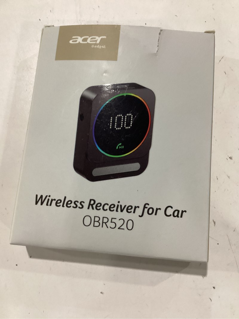 Condition photo showing New/Like New for acer gadget bluetooth receiver for car/home/wired headphones, 3.5mm aux, drive & listen wirelessly, 16h battery, noise cancellation, auto connect & dual pairing - black