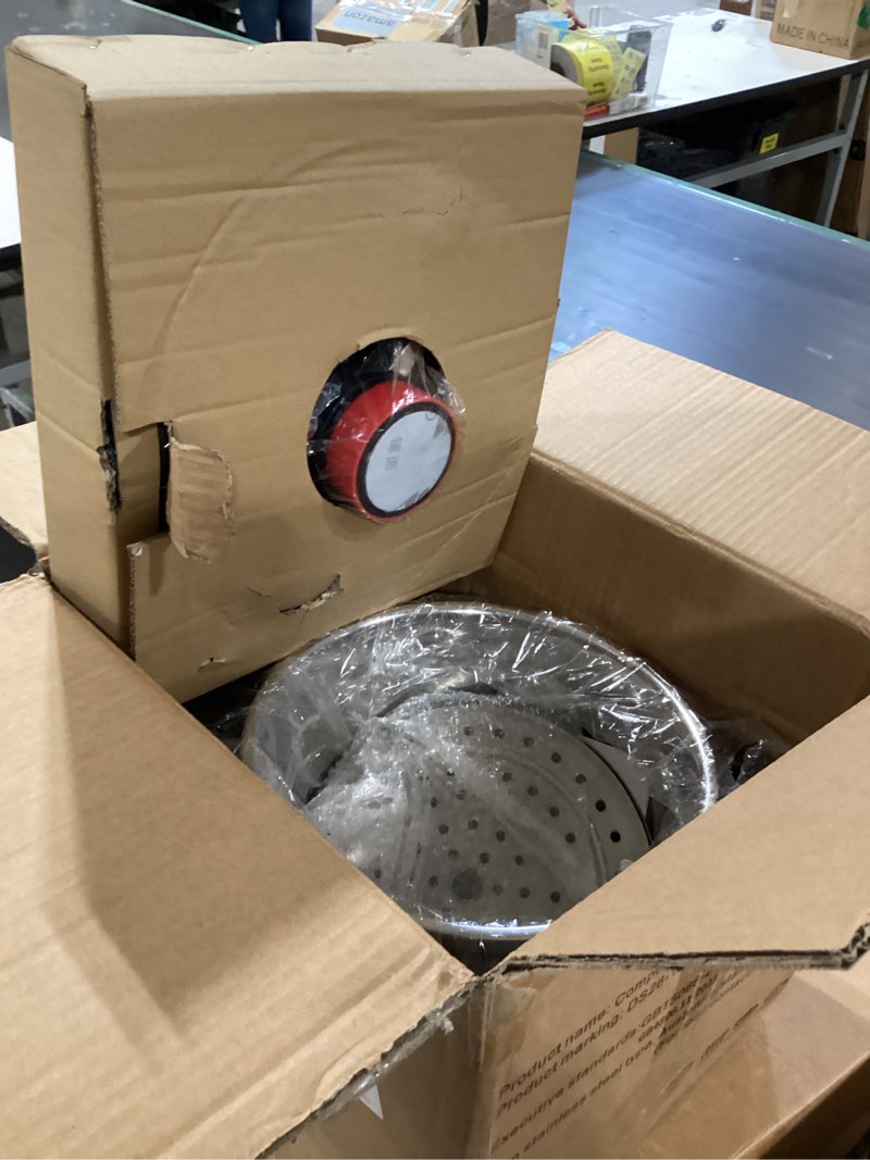 Condition photo showing New/Like New for 18/8 stainless steel pressure cooker 12 quart, [one-hand locking] olla de presion, [3-in-1] pressure cooker, induction compatible, gas stovetop compatible,includes glass lid & steamer rack 12 quarts