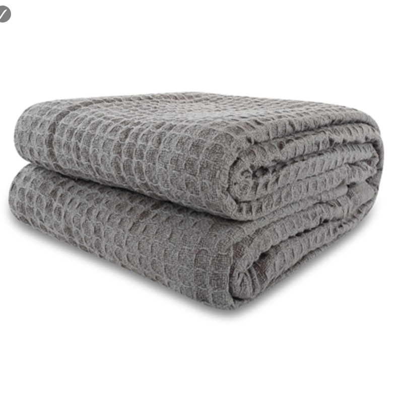 Cooling Cotton Waffle Weave Throw Blanket - Lightweight Breathable Blanket of 50% Rayon Derived from Bamboo for Hot Sleepers, Soft Summer Throws for Couch Bed Sofa, Beige, 50"x60" Beige Throw (50"x 60")