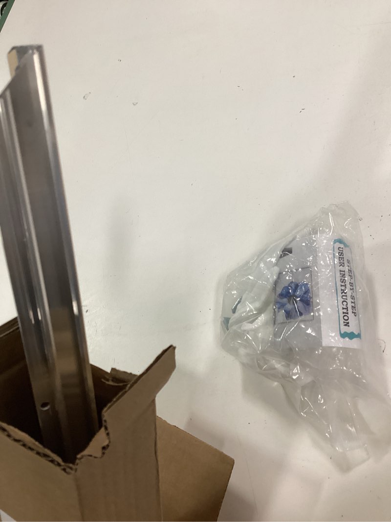 Condition photo showing As Is for Canvas Floating Frame for 30x40 Abstract Art, 1.5" Deep DIY Metal Floater Frames for Home Office Art Show Exhibition, Modern Wall Decor for Hallway Entryway, No Glass & Back (Natural) 30x40" Natural wood-grain