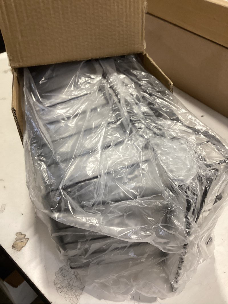 Condition photo showing Good Condition for Freezer Organizer Bins, 4 Pack Stackable Chest Freezer Organizer for 5-7 Cu.FT Deep Freezer Sort Frozen Meats and Food, Freezer Storage Baskets with Handles Easy Reach from Bottom, Black