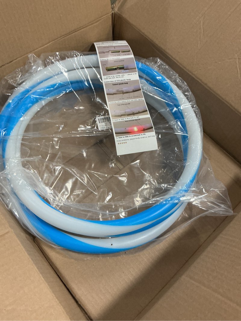Condition photo showing Good Condition for led hoop dance exercise light up hoop for kids adults children, fitness equipment weight loss color changing lights, hoop hooper gift(two aa batteries are needed. not included) 36in-90cm blue