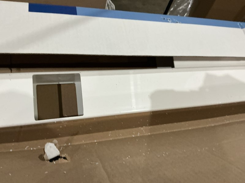 Condition photo showing As Is for postal pro white polymer 4 x 4 mount mailbox post