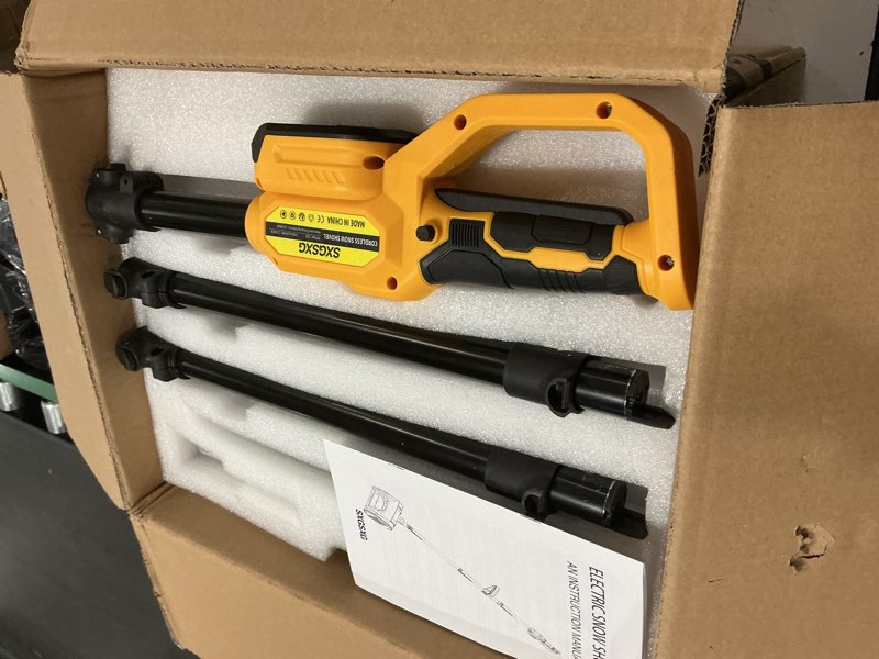 Condition photo showing Good Condition for Electric Snow Shovel, 11" Brushless Snow Blower with Adjustable Handle, Max 26 FT Snow Thrower, Cordless Snow Shovel for Driveway, Sidewalk, Patio, Deck. (Compatible Dewalt Battery)