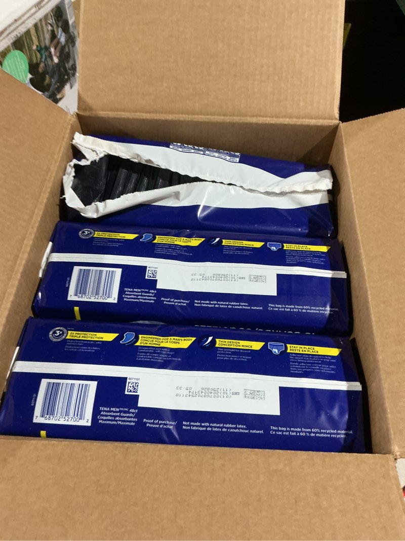 Condition photo showing Good Condition for TENA Men Protective Incontinence Guards for Men, Maximum Absorbency, 144 Count