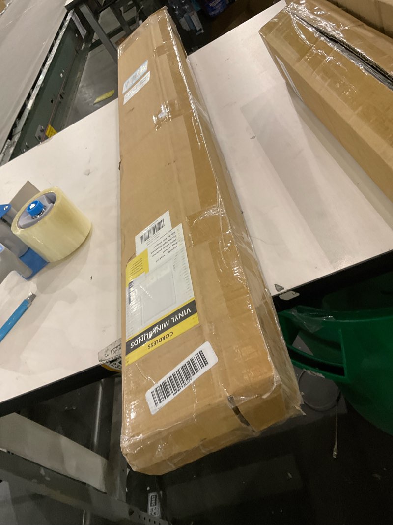 UNISHADES 100% Privacy L-Shaped Blades Mini Blinds for Indoor Windows 1" Vinyl Cordless Window Blind