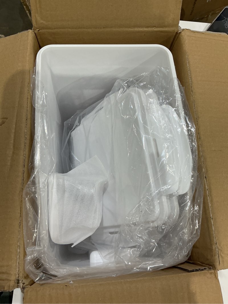 Condition photo showing As Is for vevor ingredient storage bin, 2 x 15l dispenser bin with 2 measuring cups, attachable casters and airtight lid, 2 pcs/set dog pet food storage container, pp material kitchen rice cereal flour bin