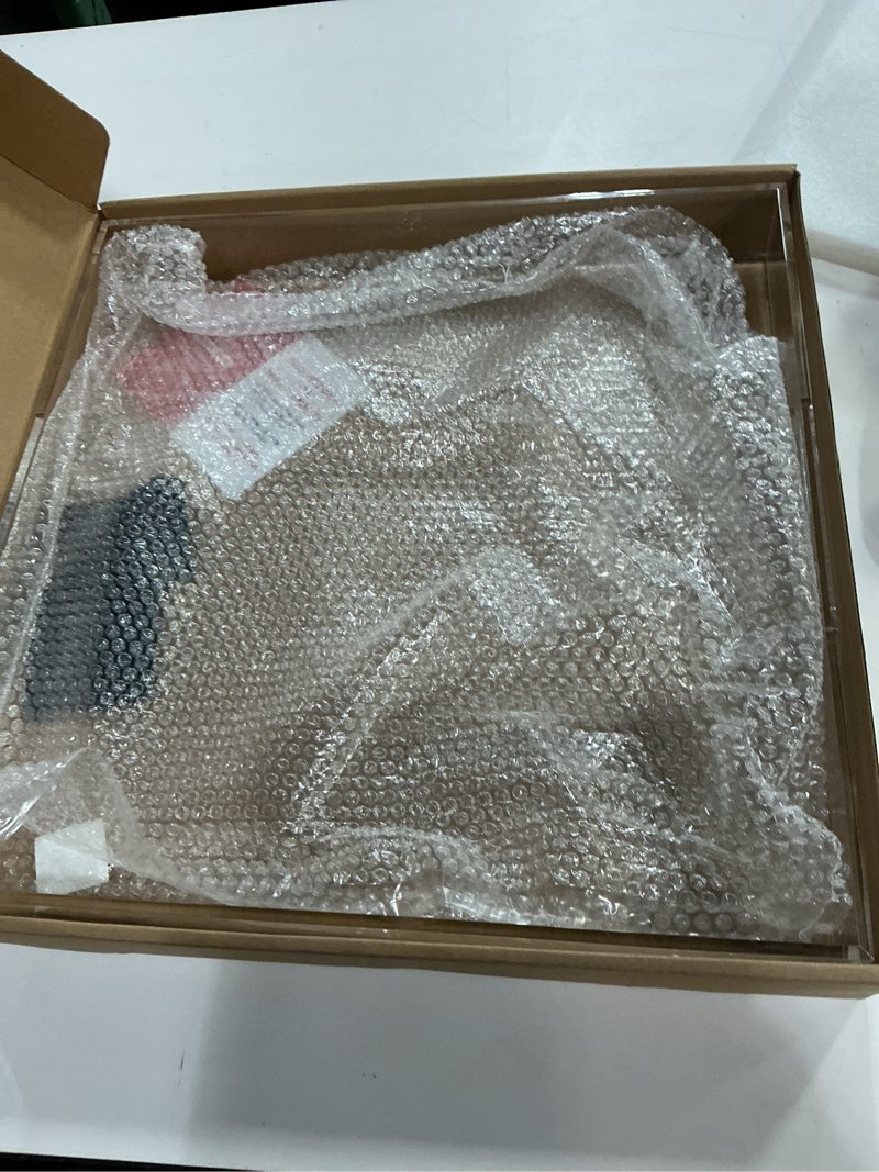 Condition photo showing Good Condition for Acrylic Tray 15x15 with Cut Handles - Spill Proof Decorative Tray is an Ideal Countertop Organizer for Living Rooms, Ottoman Coffee Tables, Offices, Kitchens & Serving Guests Transparent 15" x 15" x 2"