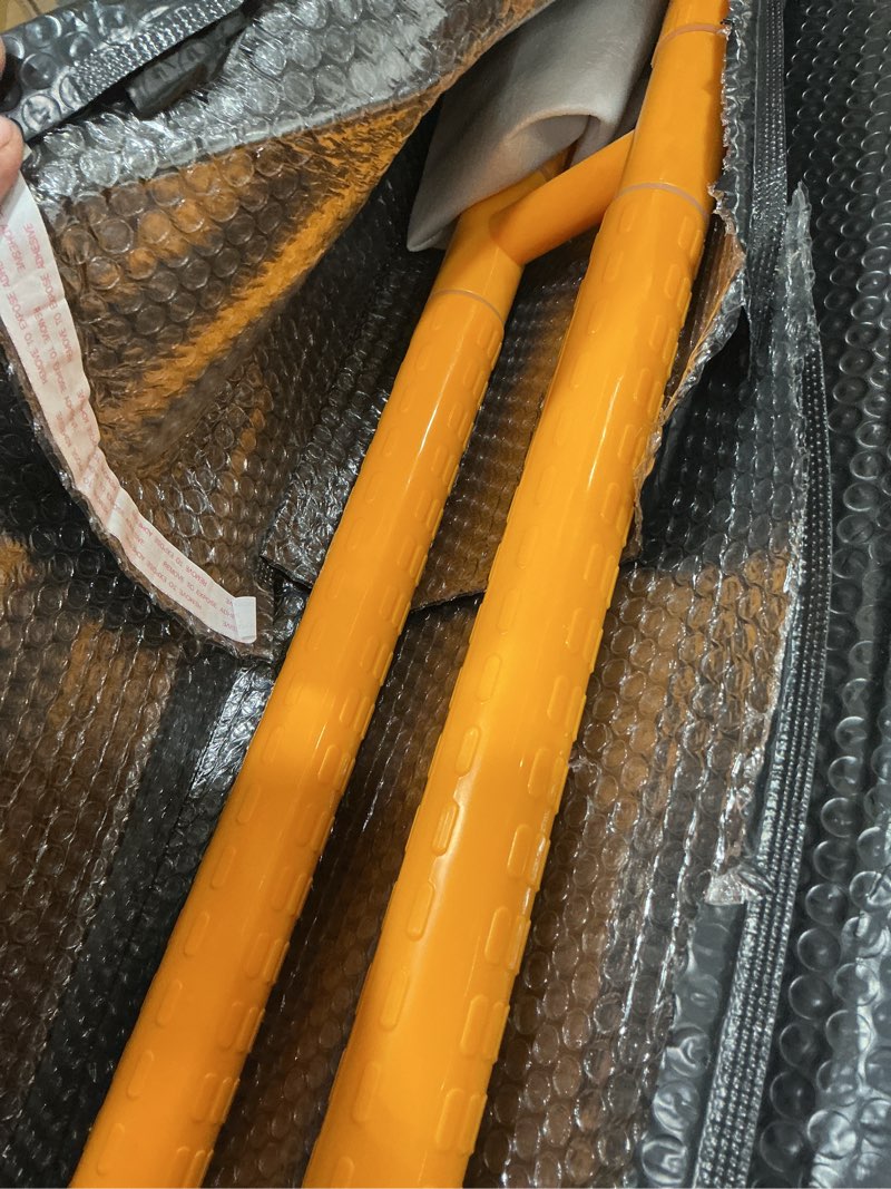 Condition photo showing New/Like New for grab bars for toilet, upgraded 27.6 inch handicap grab bars for bathroom - wall-mount, non-slip toilet handles with glows at night, suitable for elderly pregnant women and disabled (yellow)