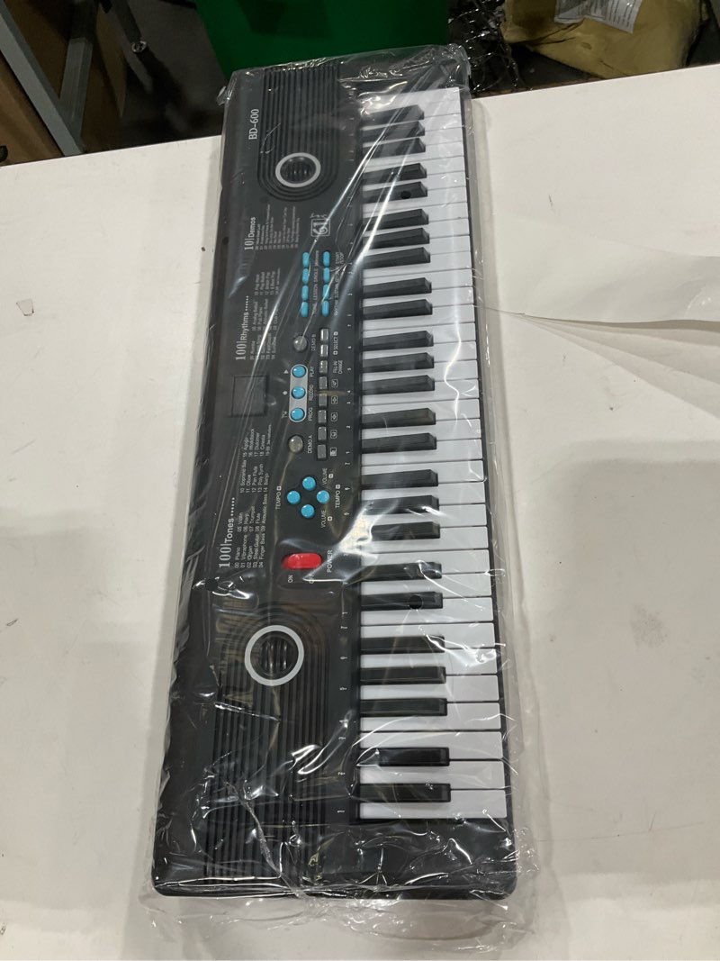 Condition photo showing As Is for 61 key keyboard piano with built-in speaker and microphone, portable electronic digital piano for beginners, perfect musical starter instrument, ideal gift for aspiring musicians