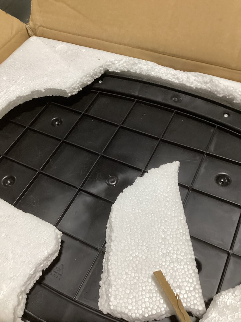 Condition photo showing As Is for iTouchless SensorCan 50 Liter / 13 Gallon Kitchen Trash Can with Lid & Odor Filter – Motion Sensor Stainless Steel Garbage Bin for Home, Office, or Garage – Slim Oval Shape, Large Capacity Design Light Silver, Black