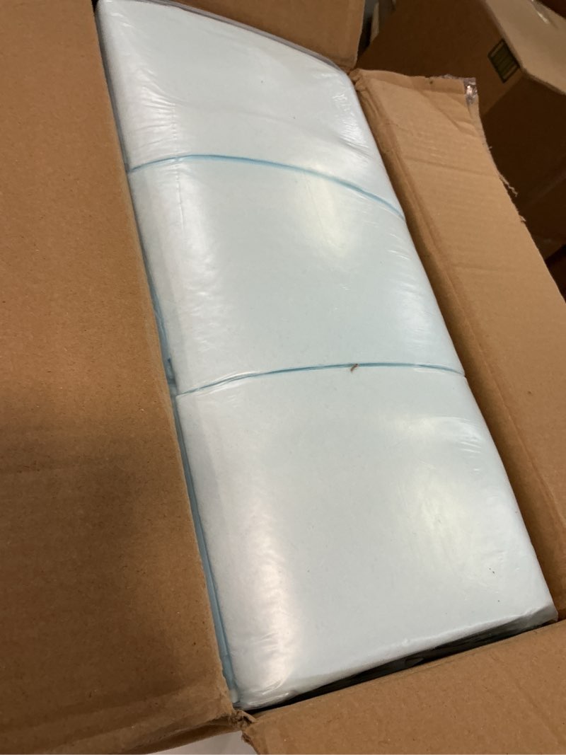 Condition photo showing Good Condition for Amazon Basics Dog and Puppy Pee Pads, 5-Layer Leak-Proof Super Absorbent, Quick-Dry Surface, Potty Training, Regular (22x22\"), 150 Count, Blue & White Regular (150 Count)